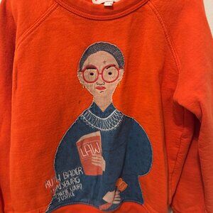 Piccolina RBG- Ruth Bader Ginsburg Embroidered Applique Sweatshirt Size 5
